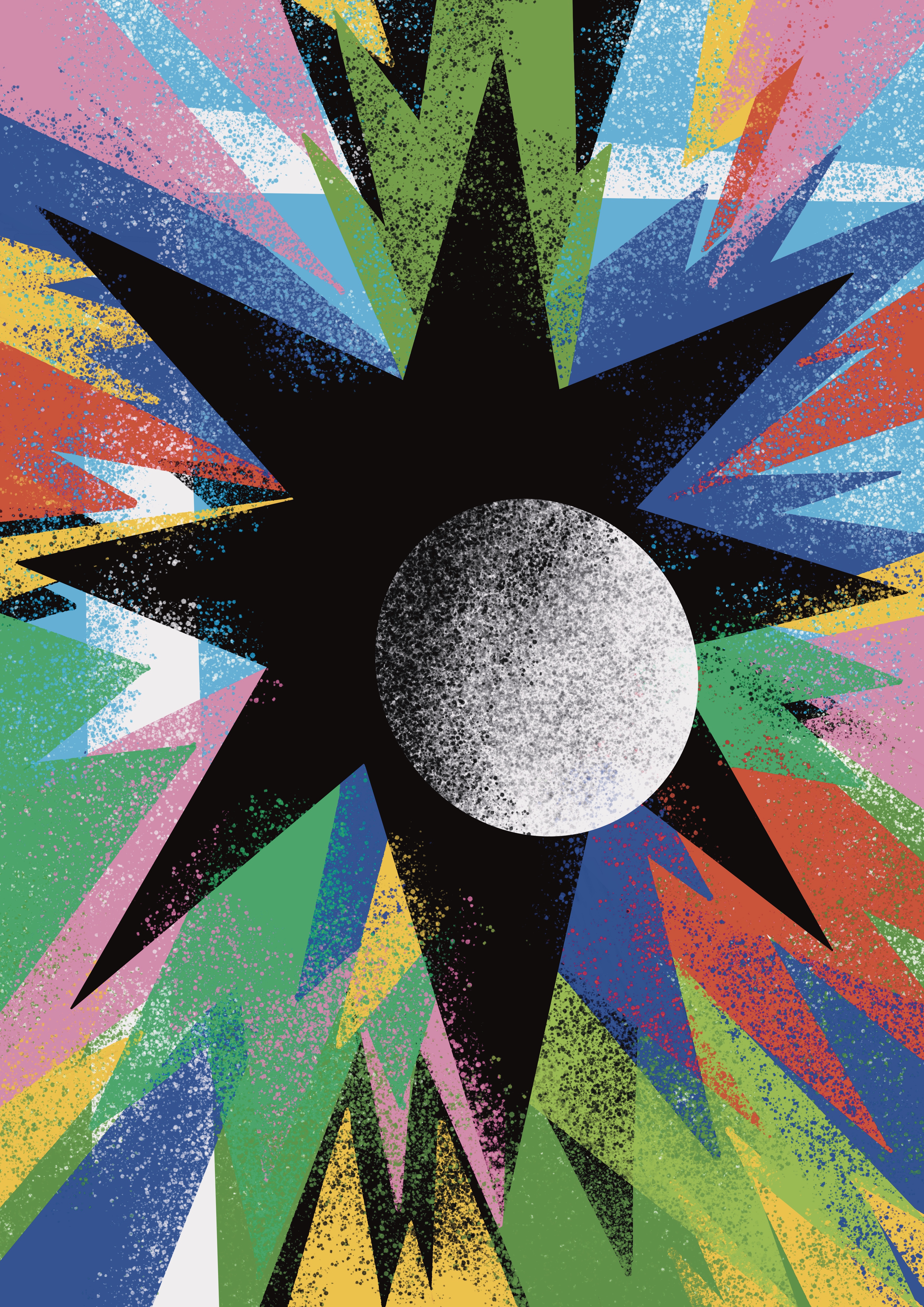 Bombazo — digital painting de Nicolas Milon-Domecyn, 60x80 cm, 2024