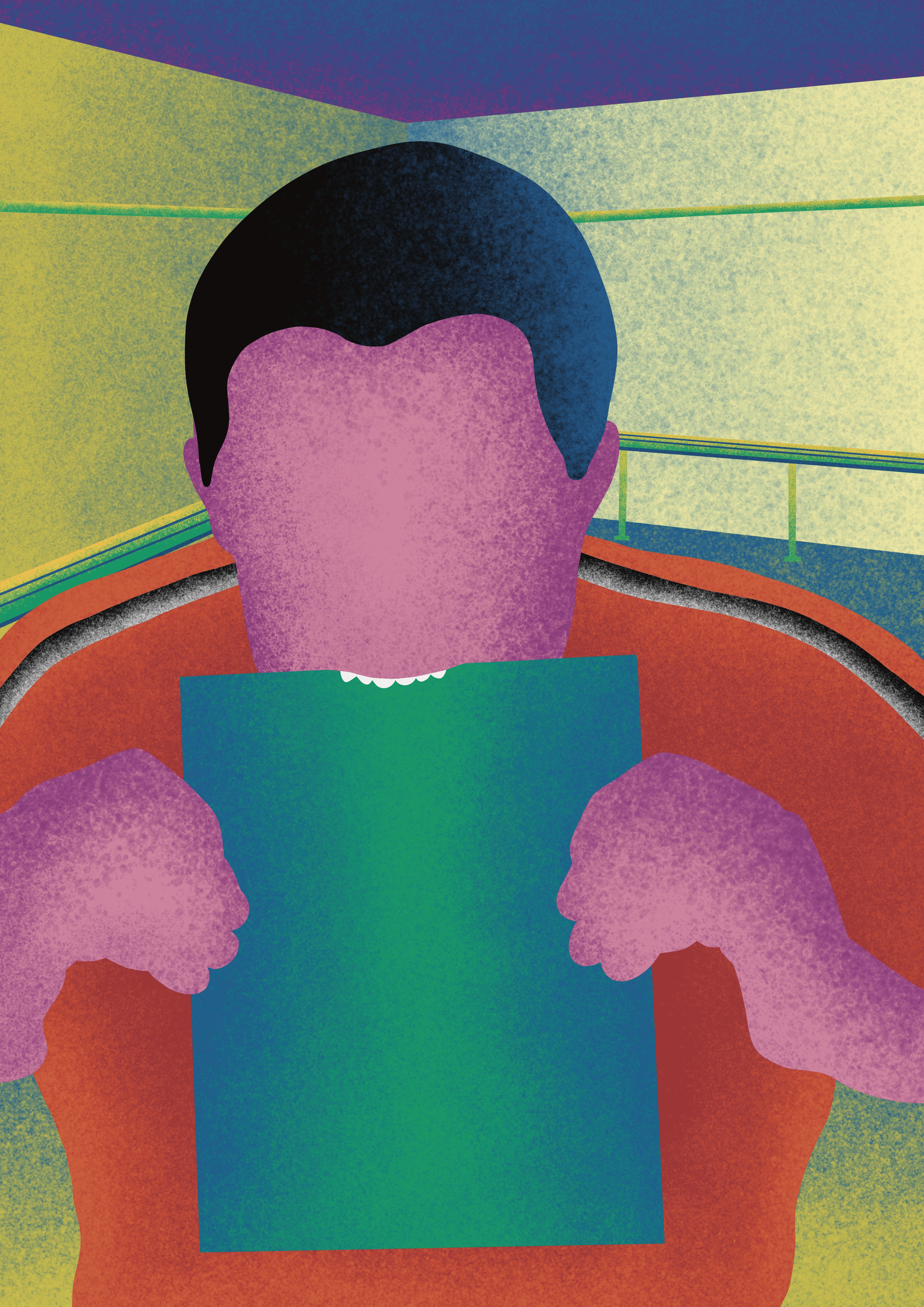 Bouffe la Feuille — digital painting de Nicolas Milon-Domecyn, 42x29 cm, 2024