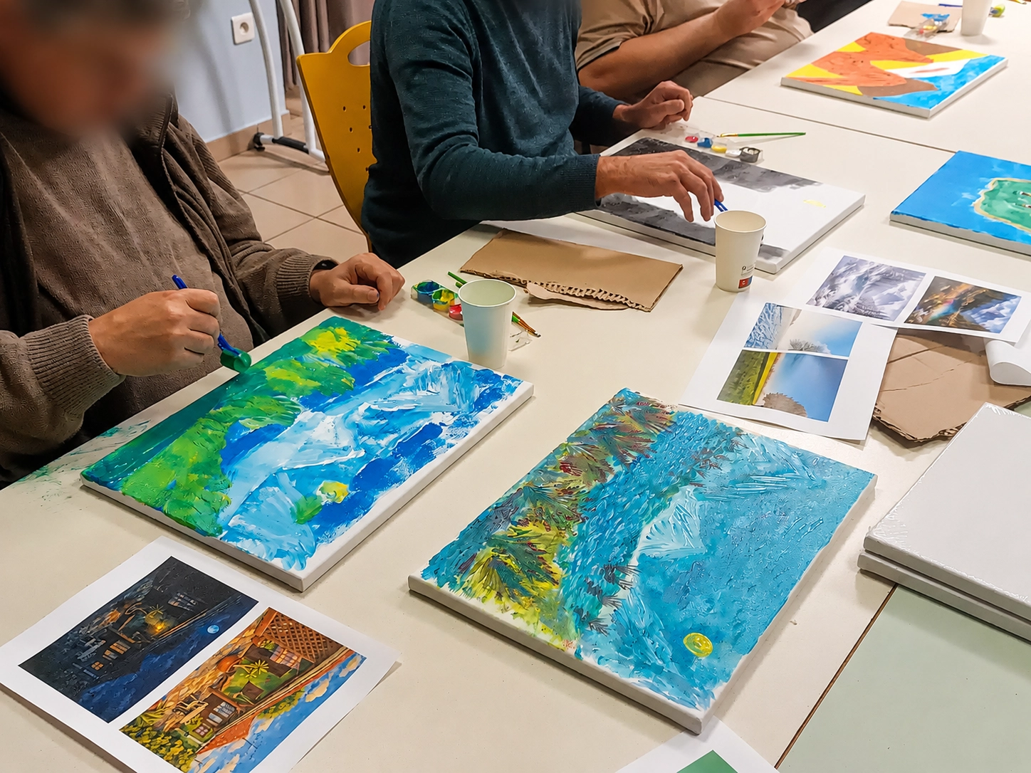 Atelier de création artistique animé par Nicolas Milon-Domecyn dans l'Oise